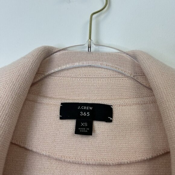 J Crew Sweater Knit Blazer Jacket Women’s Size XS Light Pink Open Front - Picture 3 of 9